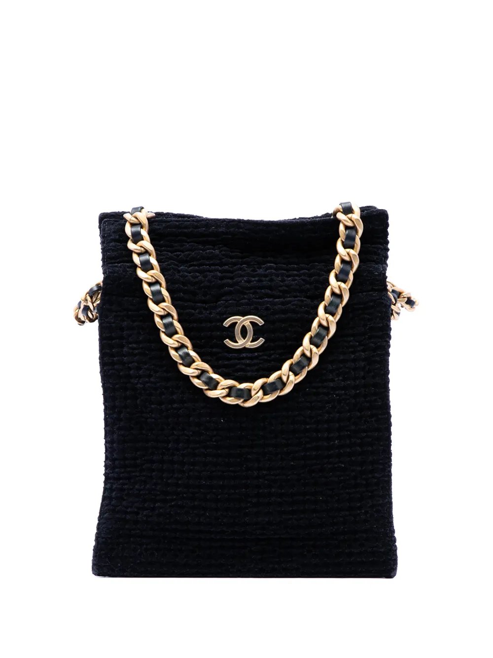 2020 CC Cotton Tweed Drawstring Shopping tote bag
