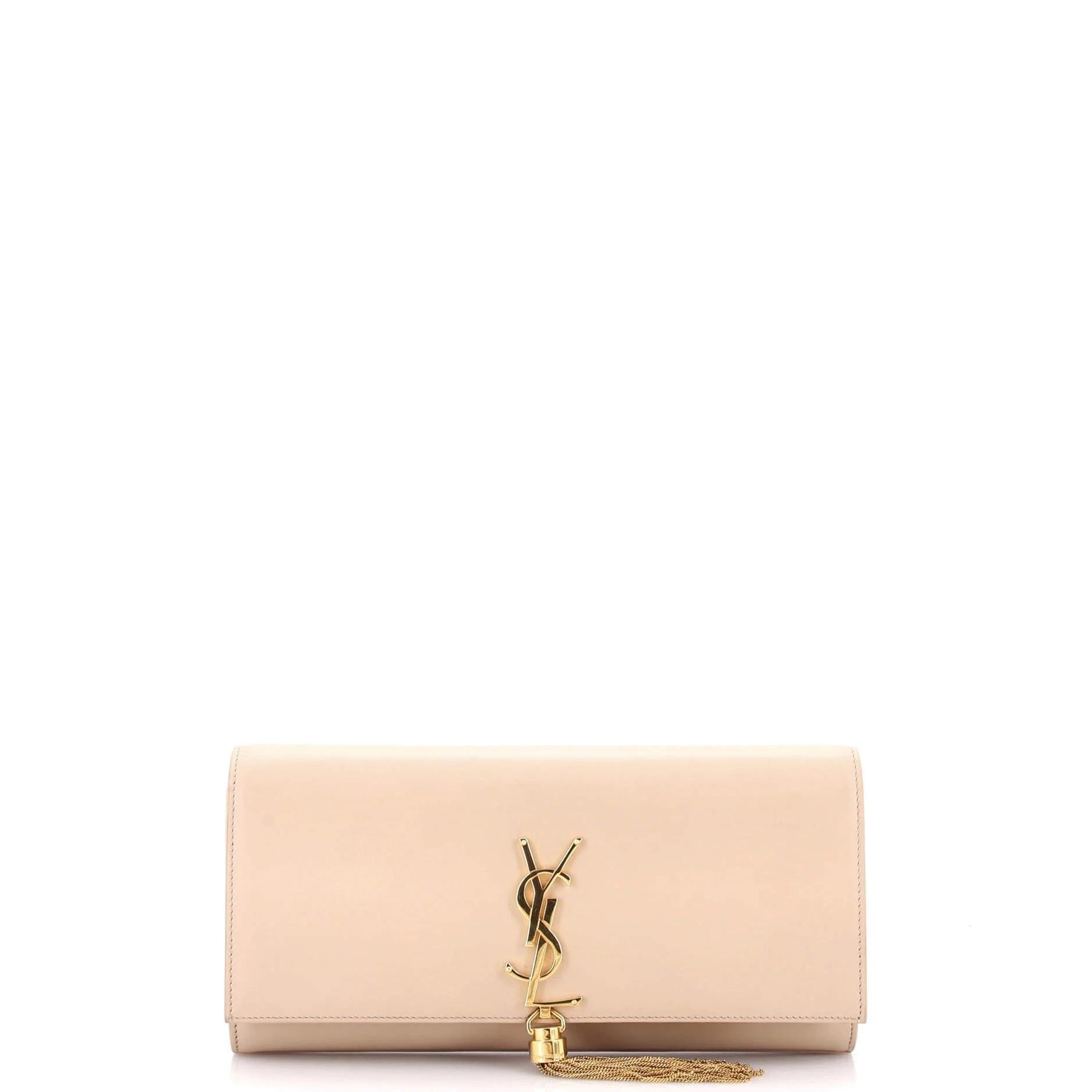 Leather clutch bag