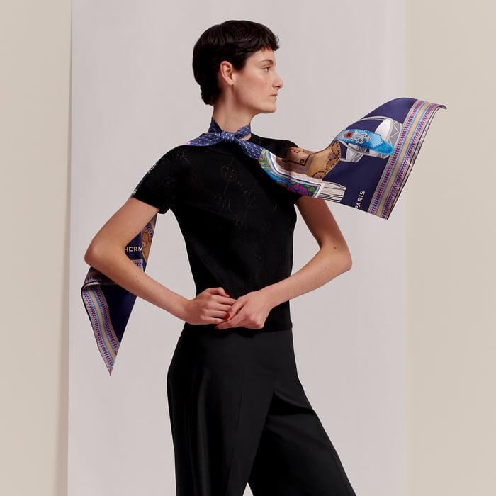 Random Silk Scarf and Tie Accessory