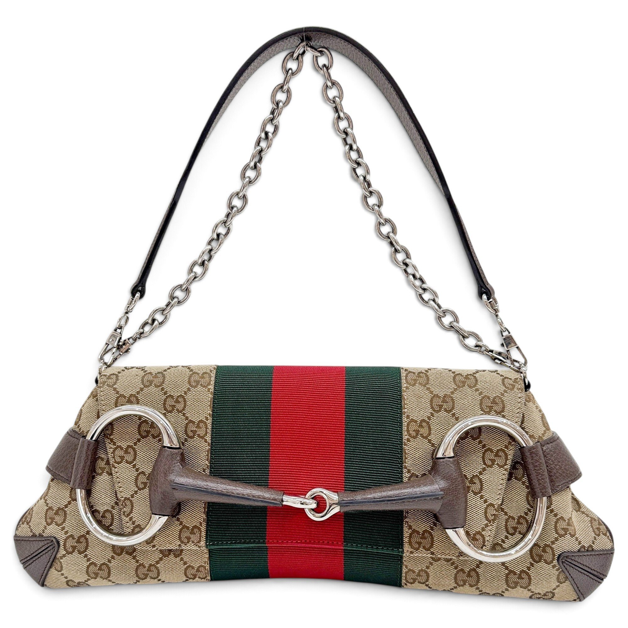 Horsebit Chain cloth handbag