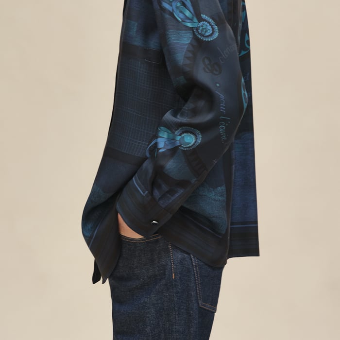 Bleu Encre "Coloriages De Jour" Shirt