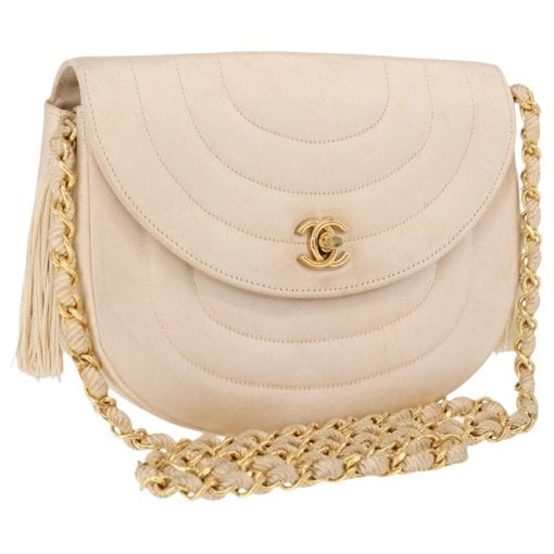 Trendy CC Flap silk handbag