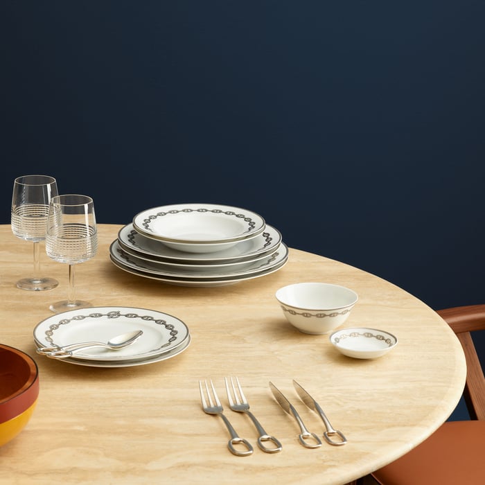 Sans Coloris Chaine d'Ancre Platinum Presentation Plate