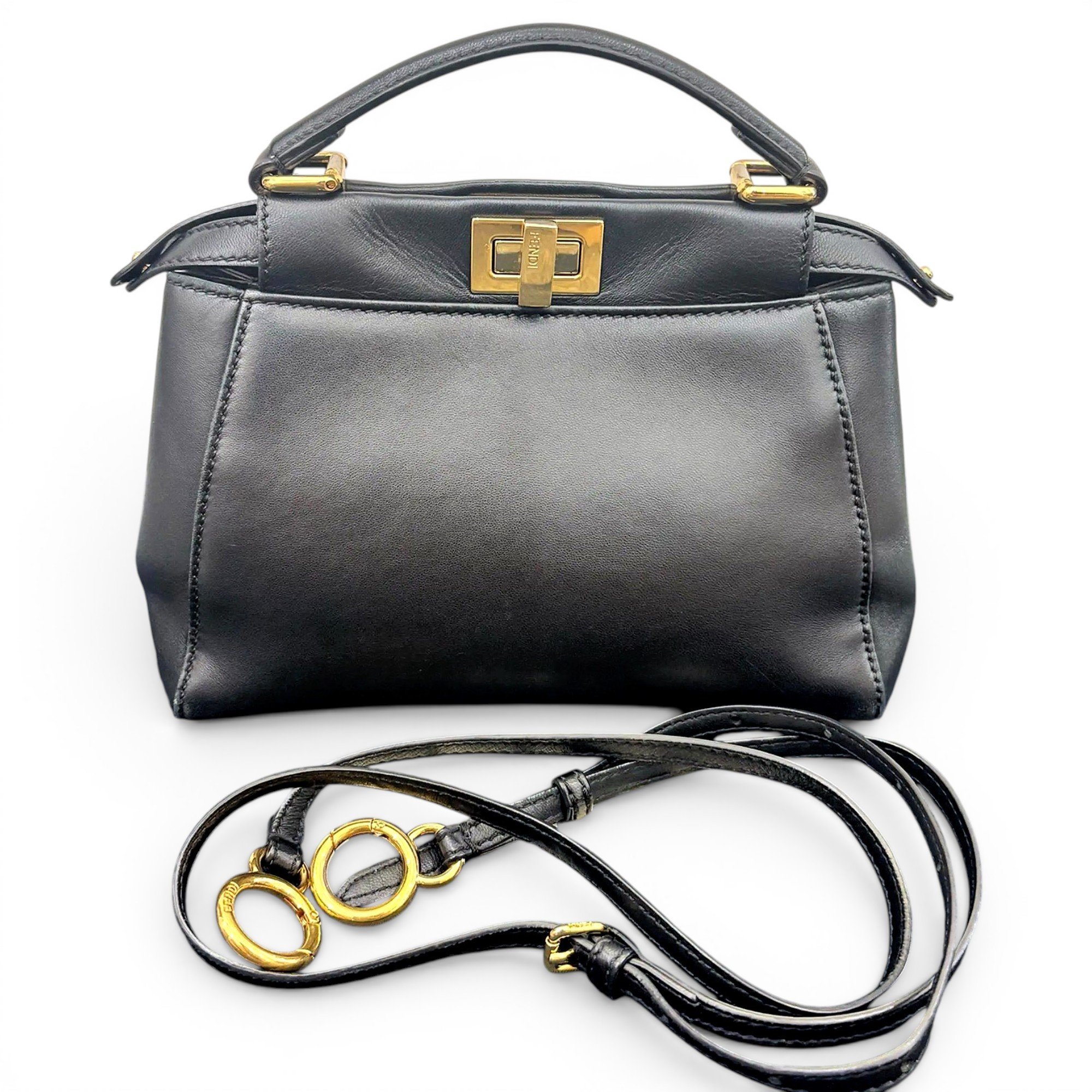 Peekaboo leather handbag