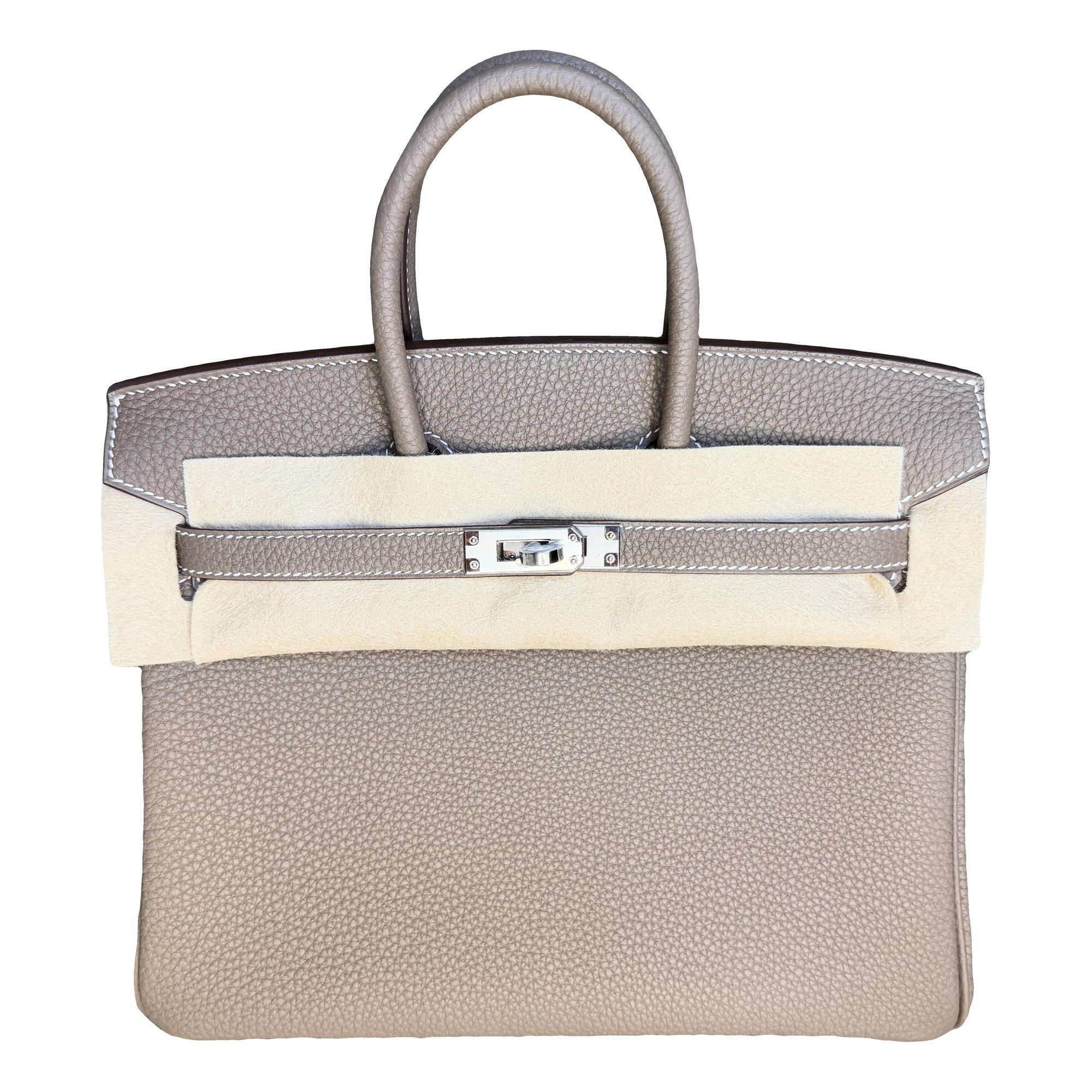 Hermes Birkin 25 Handbag Etoupe Togo Leather 2026