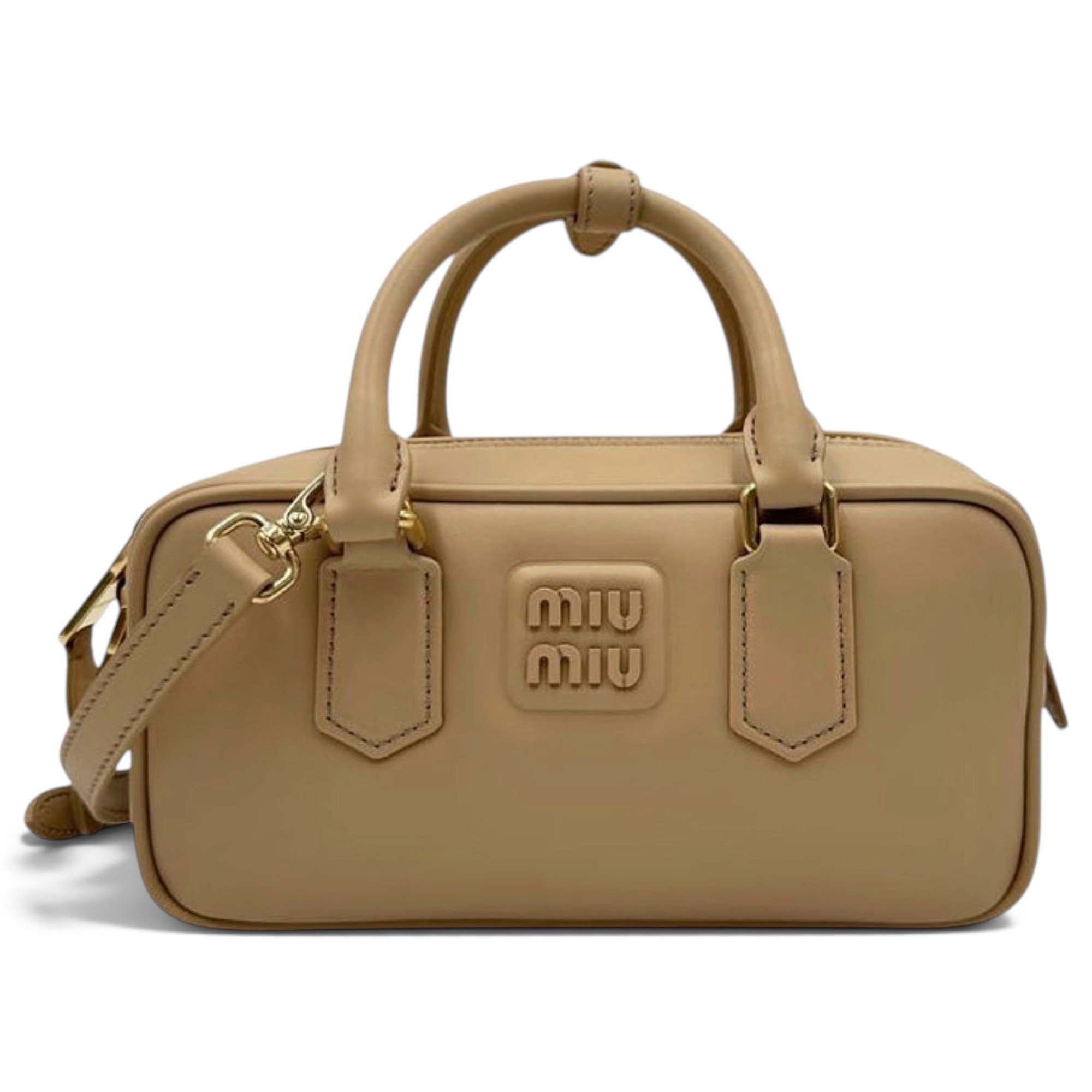Arcadie leather bowling bag