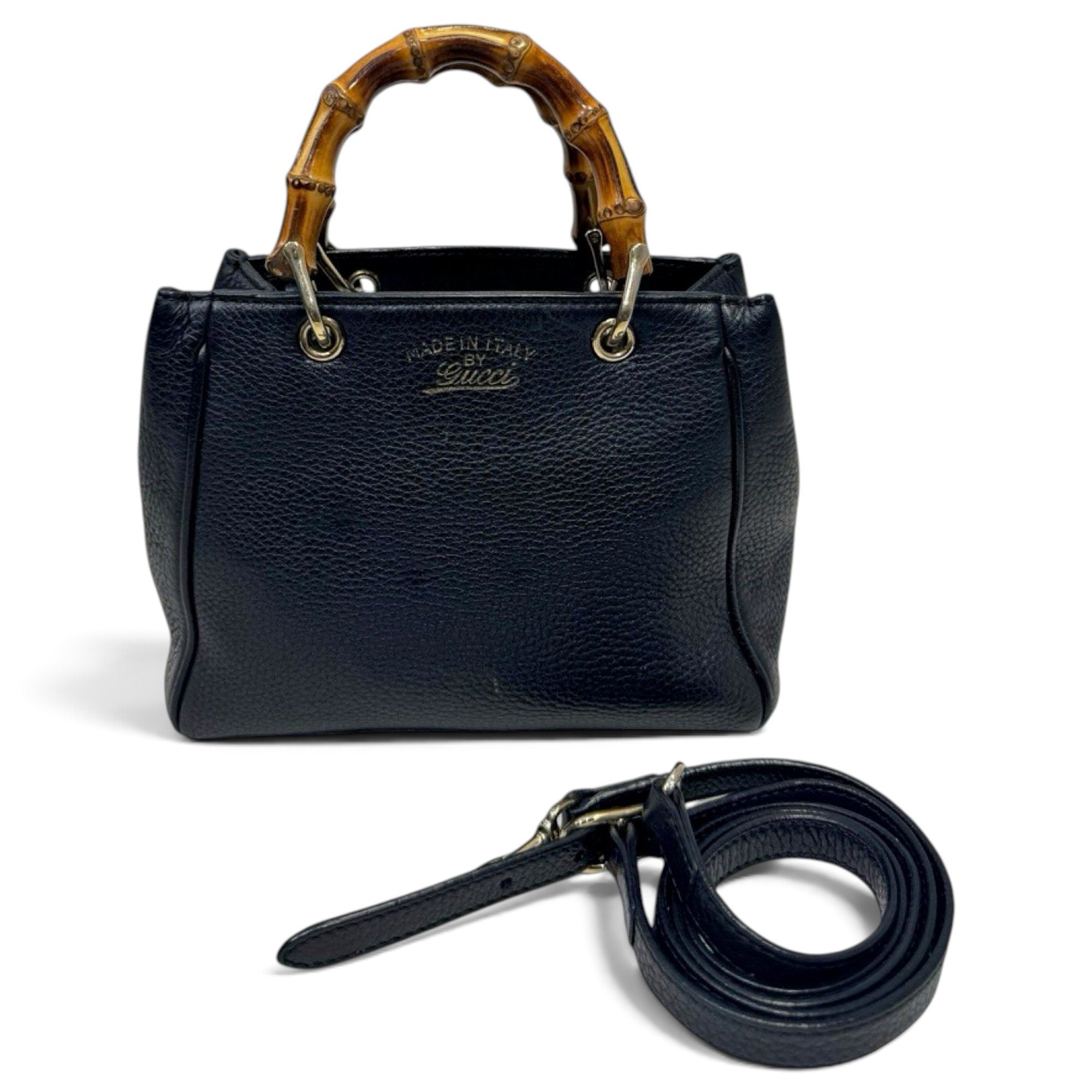 Bamboo leather handbag
