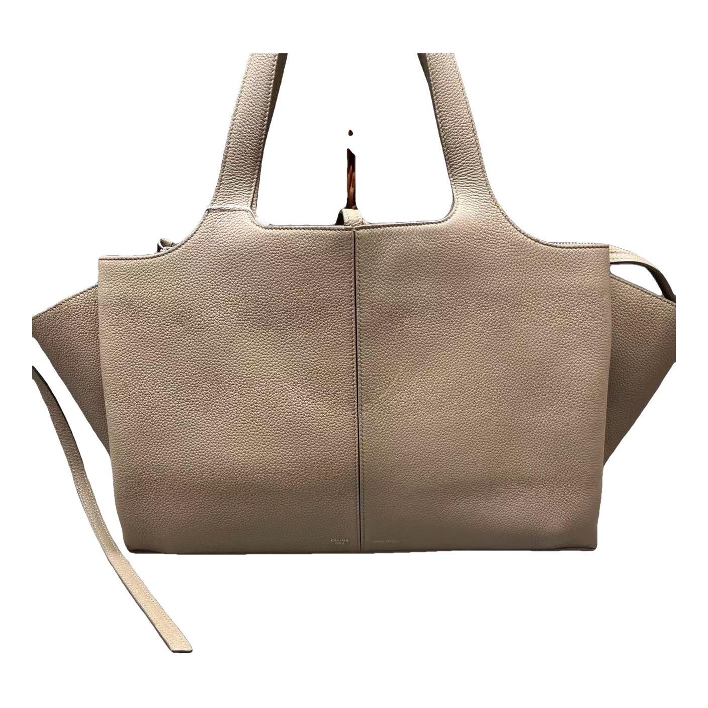 Tri-Fold leather tote