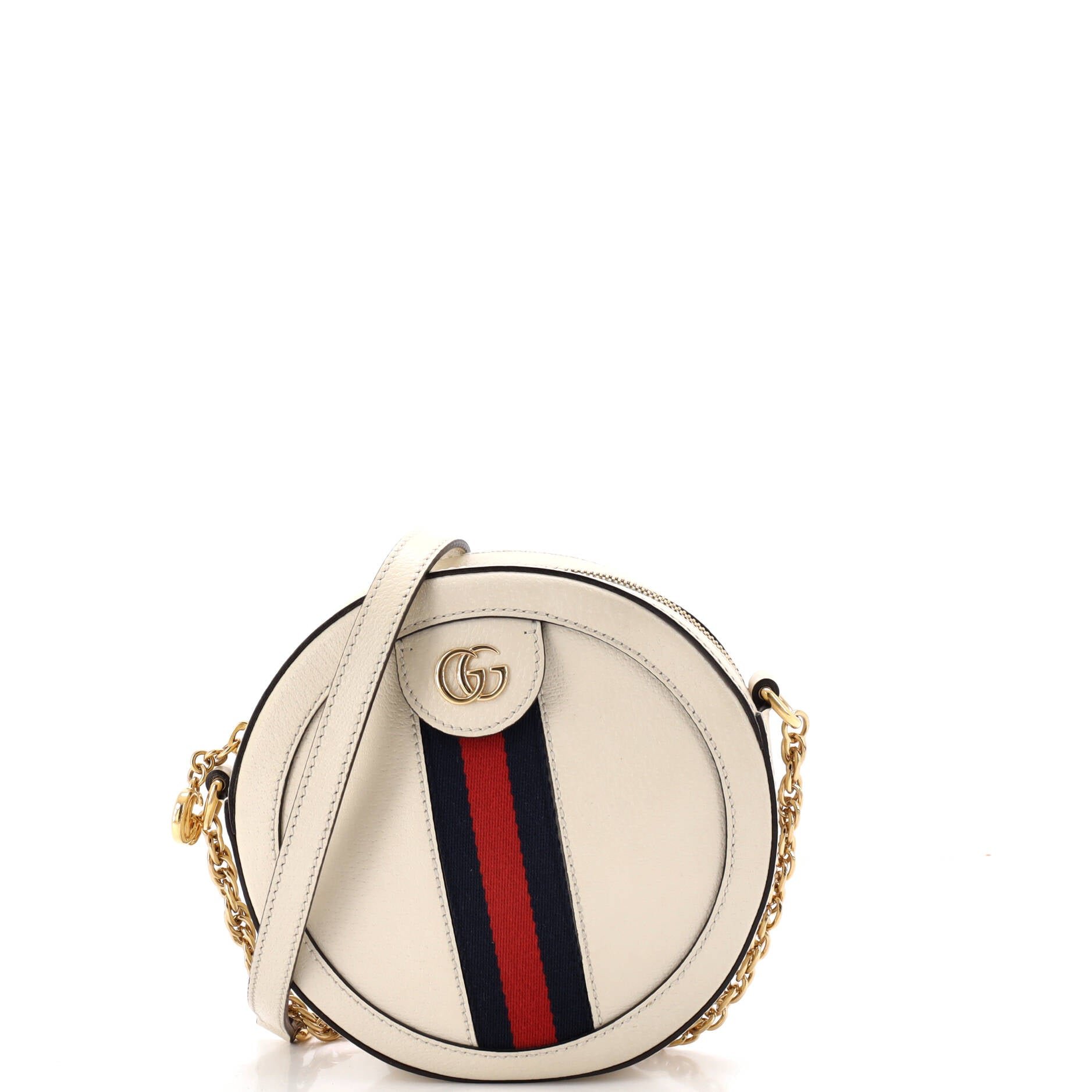 Ophidia Round Shoulder Bag Leather Mini