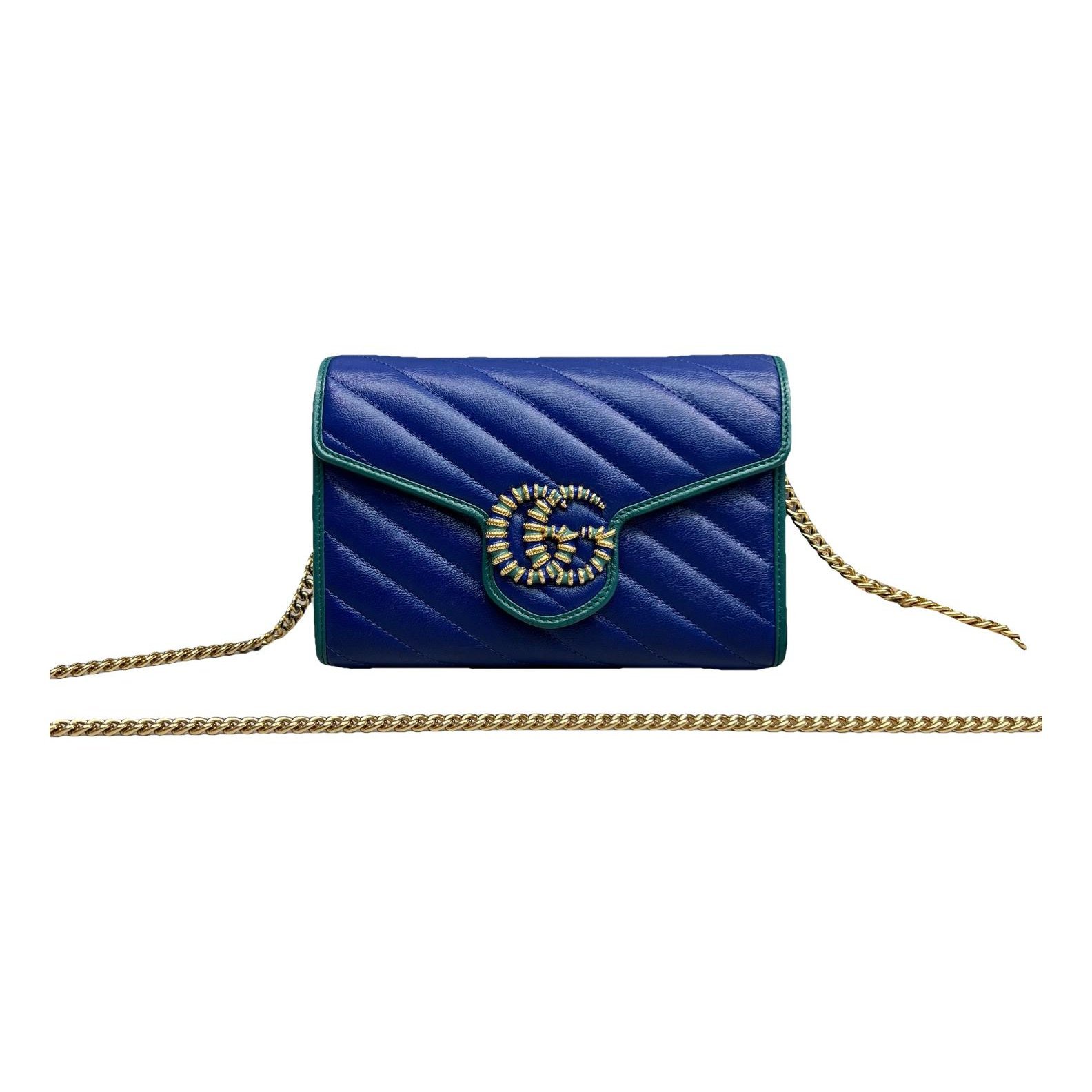 Pearly GG Marmont Chain Wallet leather handbag