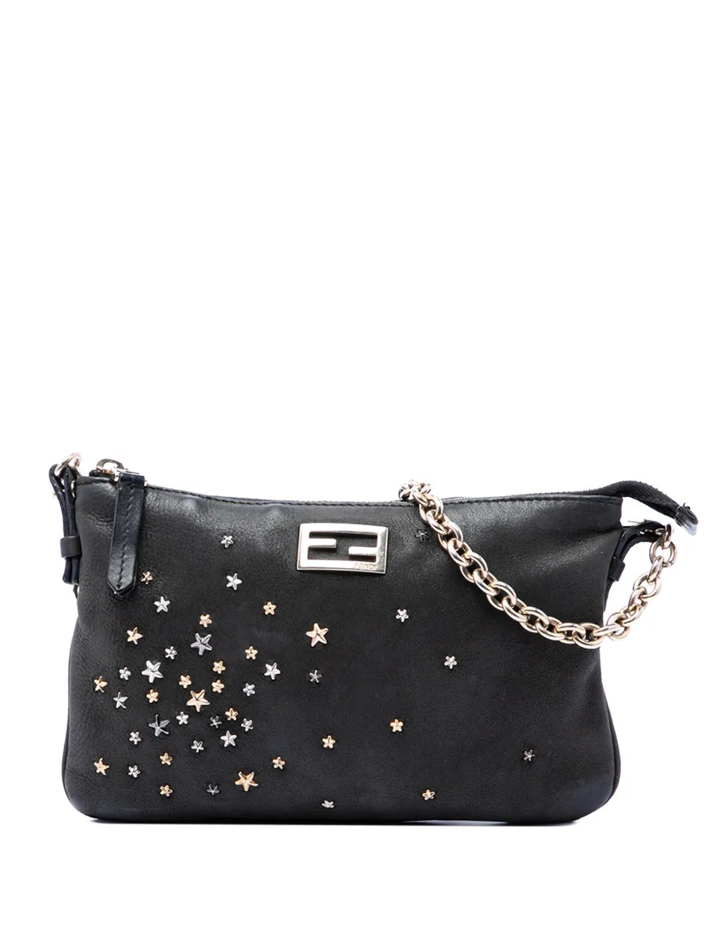 2000-2010 Mini Leather Star Studded Chain crossbody bag