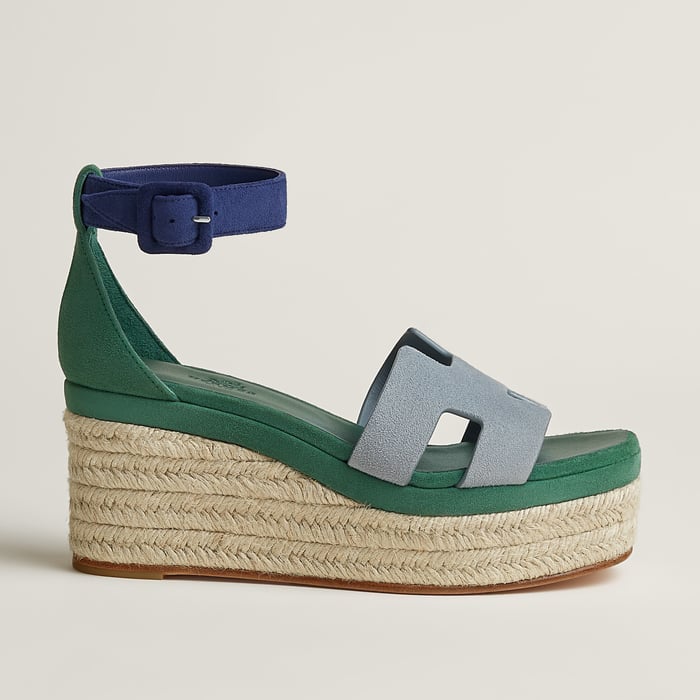 Multicolore Bleu Galet Elda Espadrille