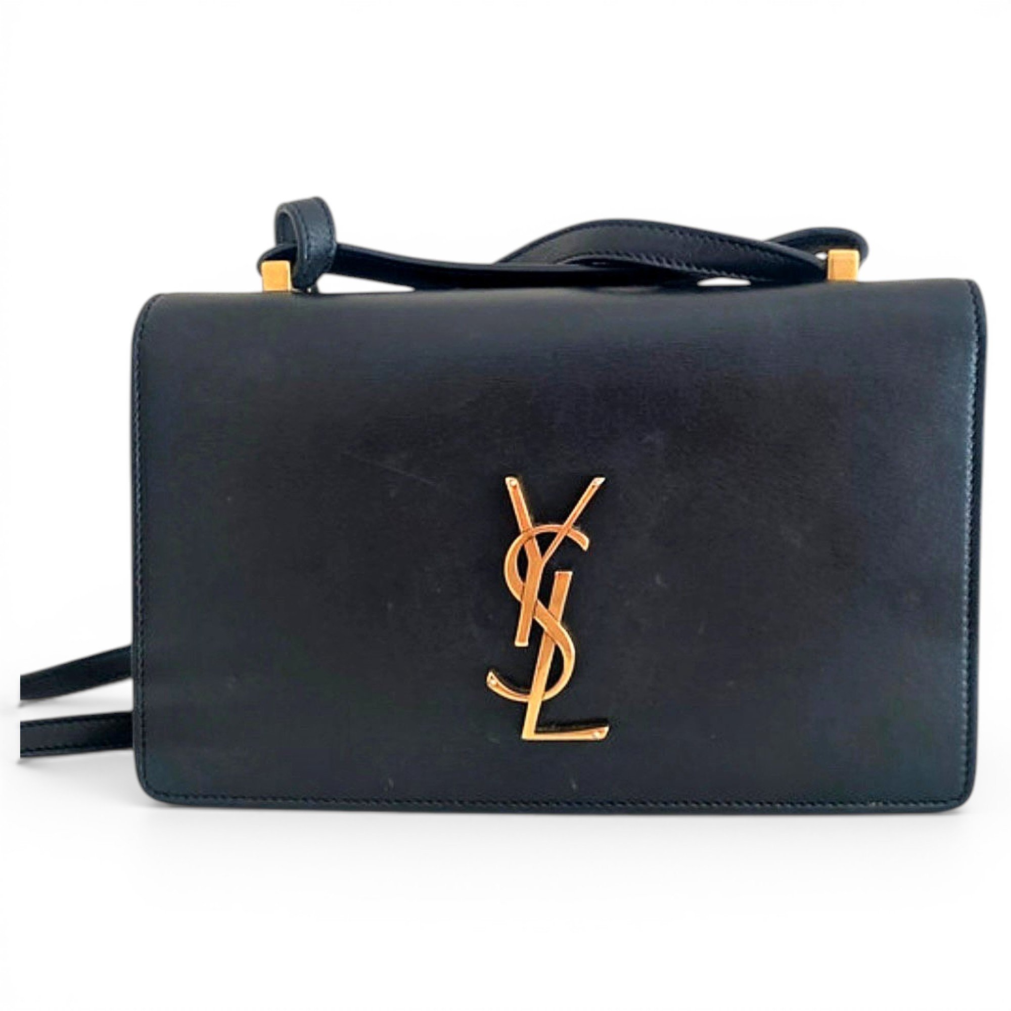 Leather clutch bag