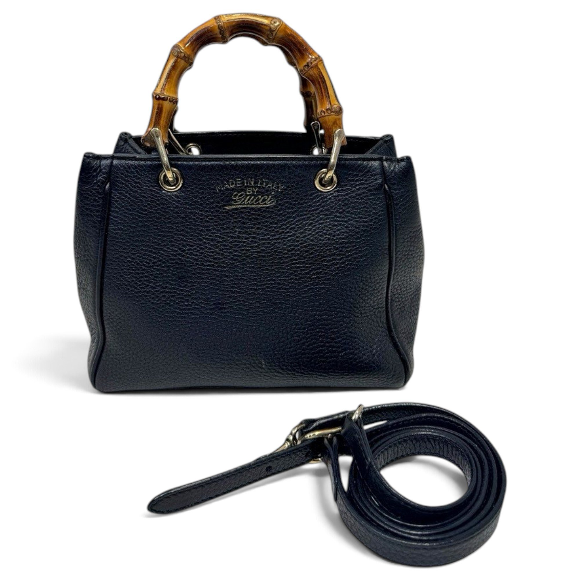 Bamboo leather handbag