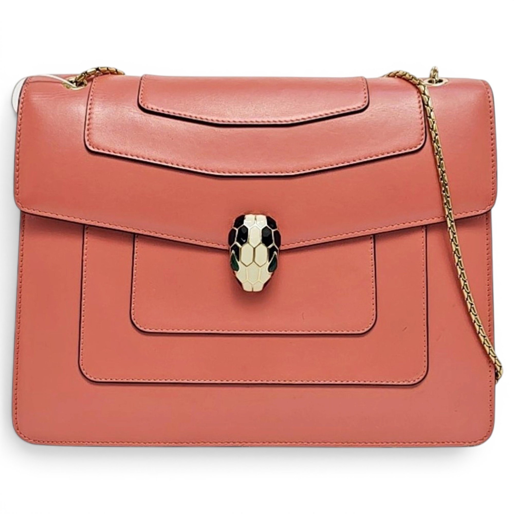 Serpenti leather handbag