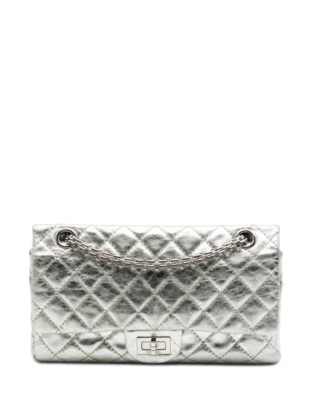 2006-2008 Metallic Aged Calfskin Reissue 2.55 Double Flap 225 shoulder bag