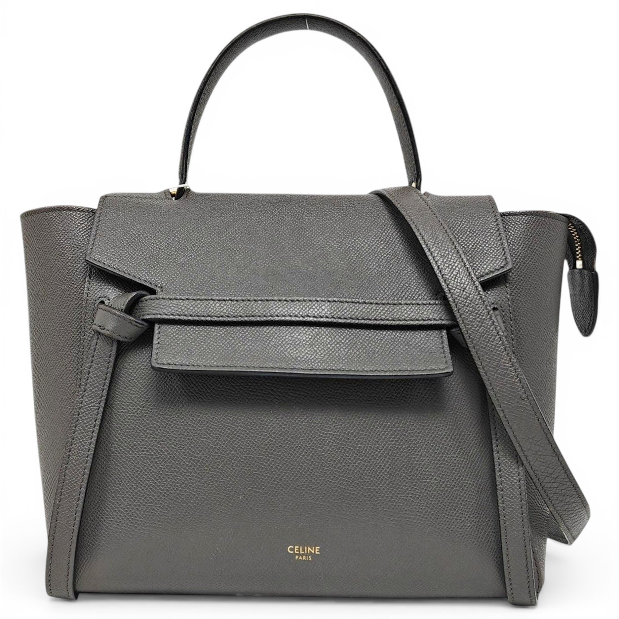 Belt leather handbag