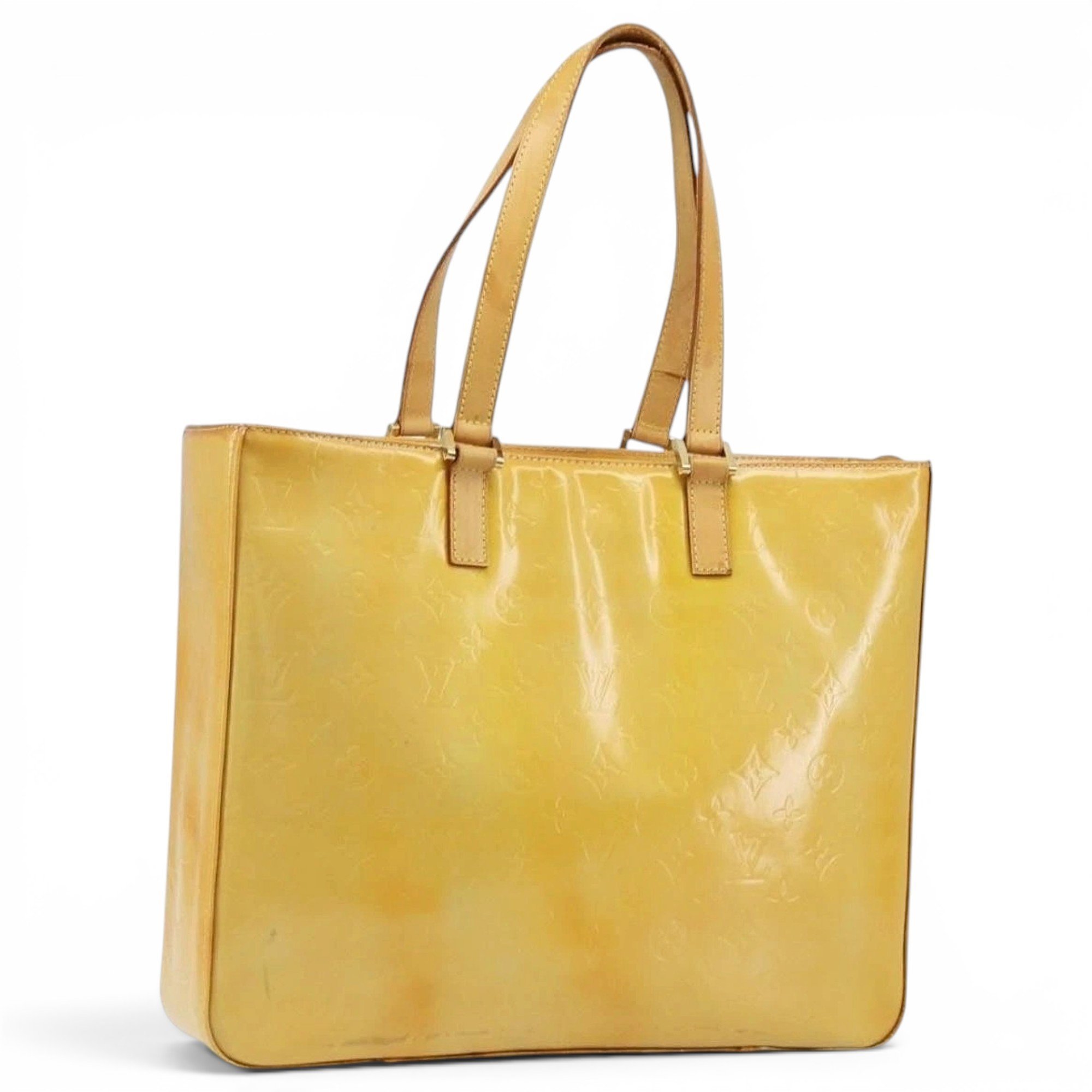 Patent leather tote