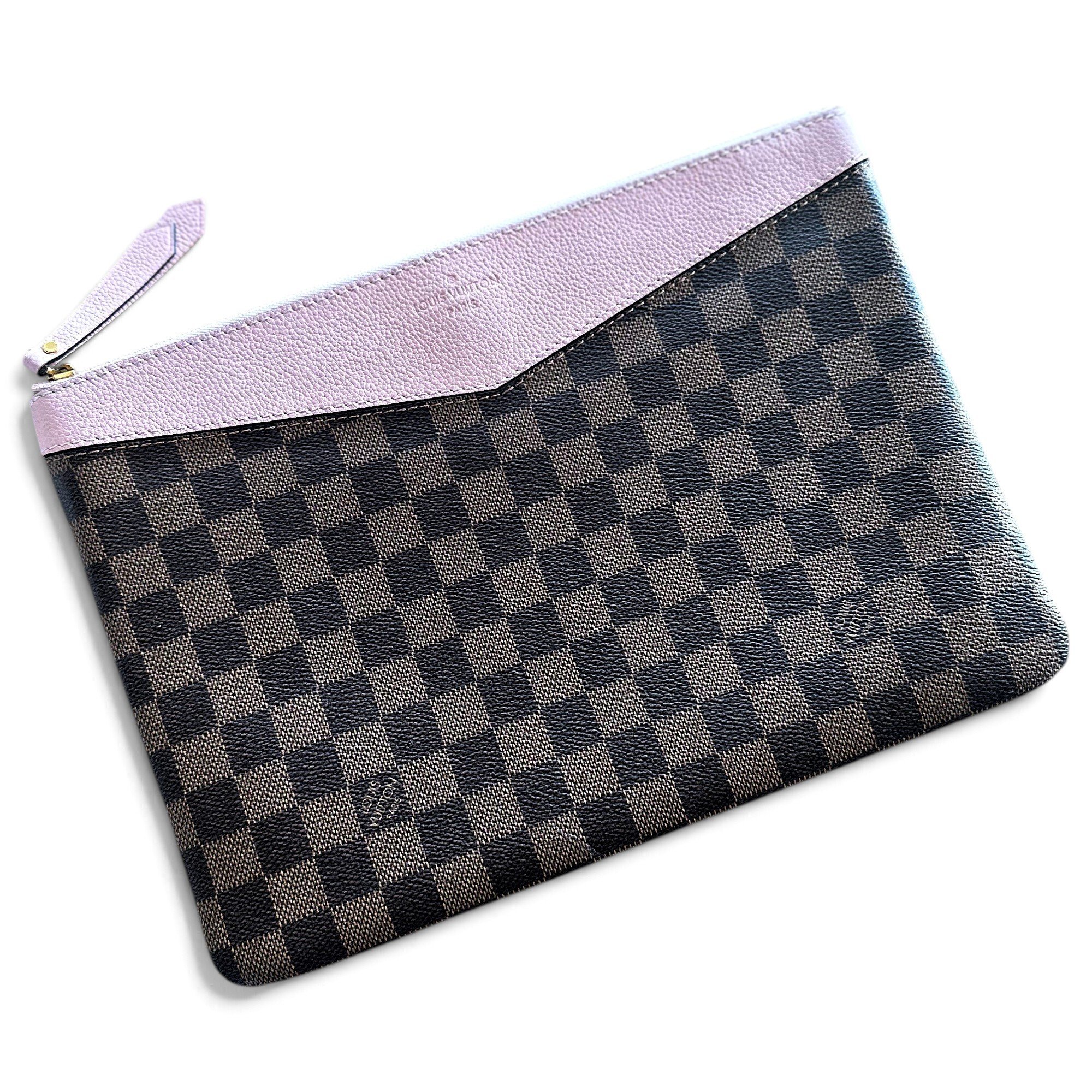 Leather clutch bag