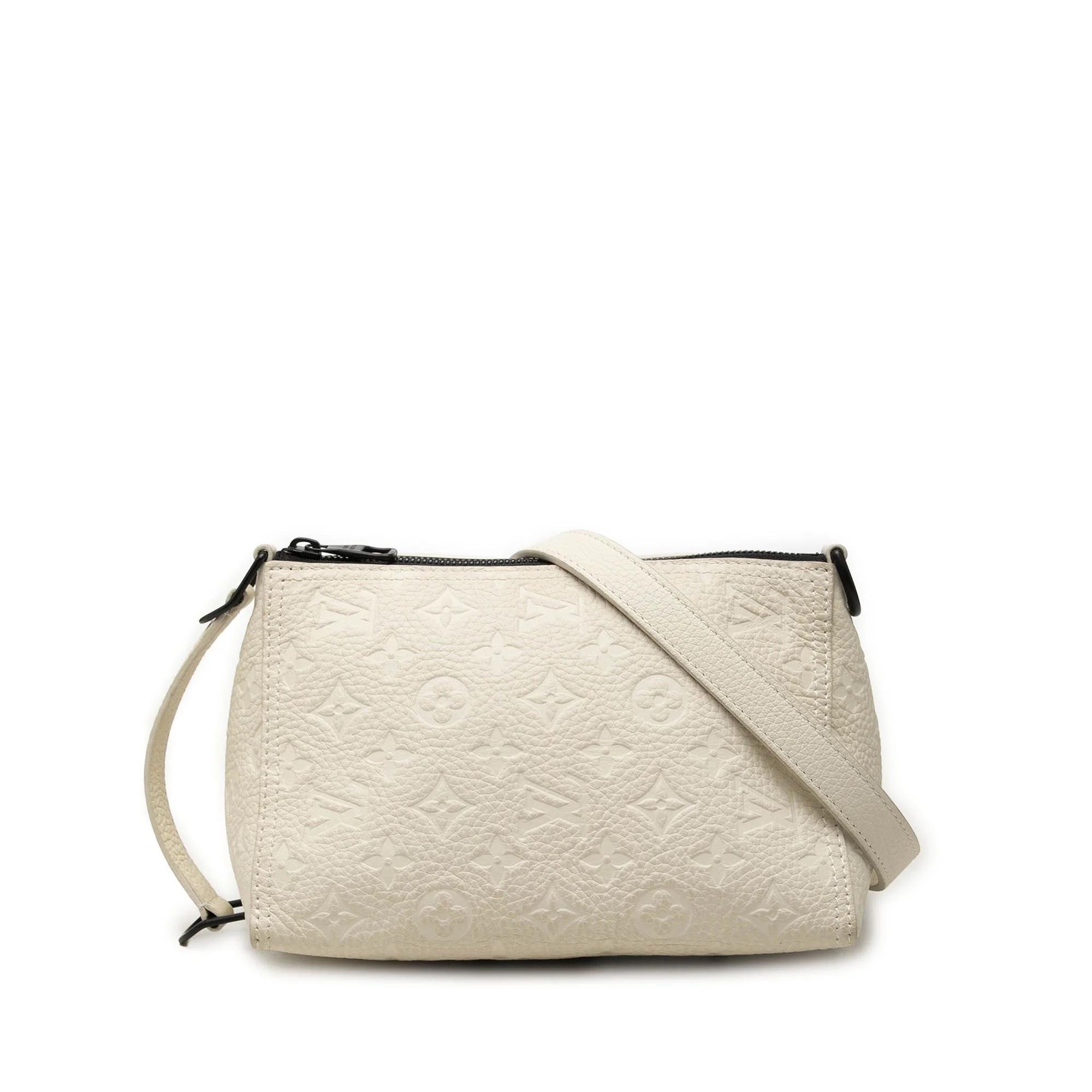 Triangle leather crossbody bag