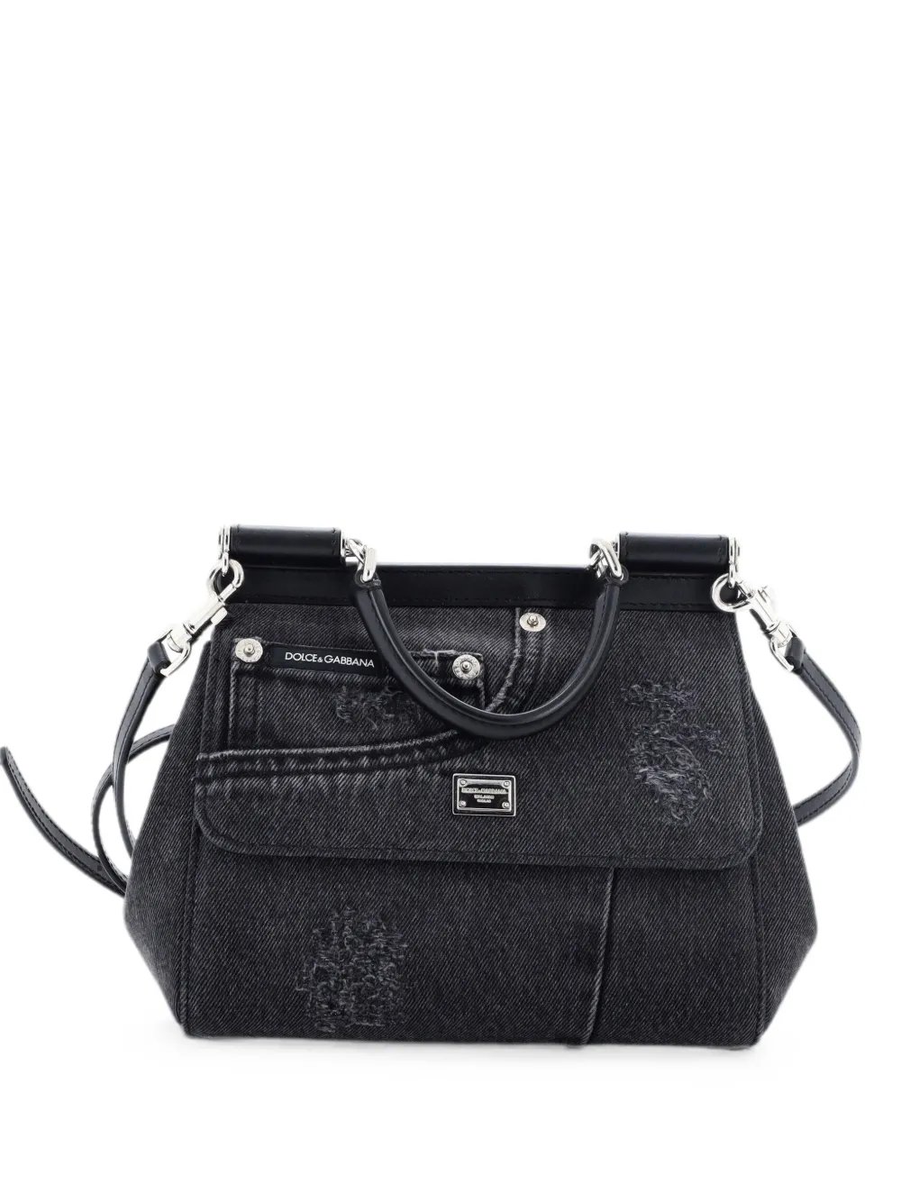 Miss Sicily Bag Patchwork Denim Medium satchel