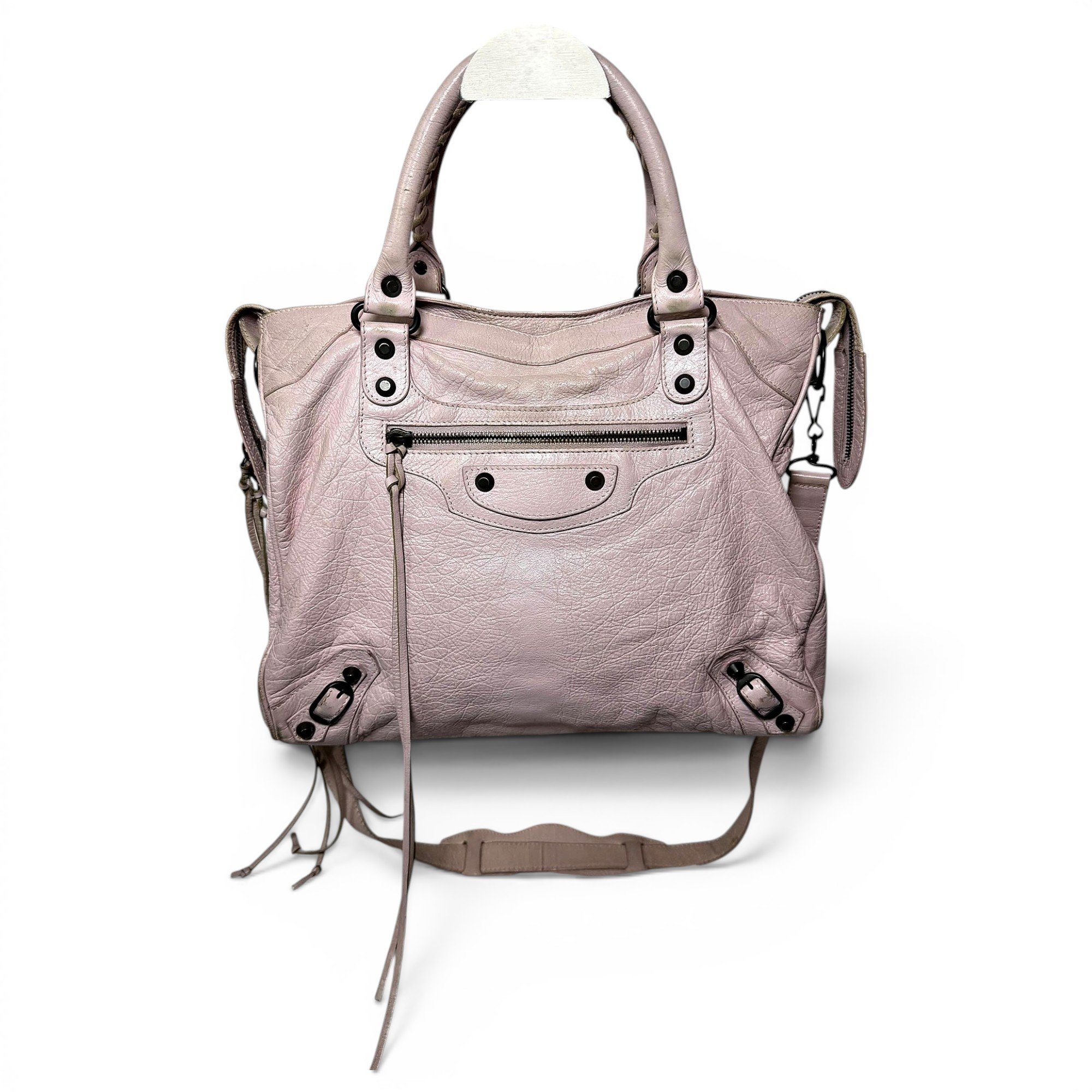 City leather handbag