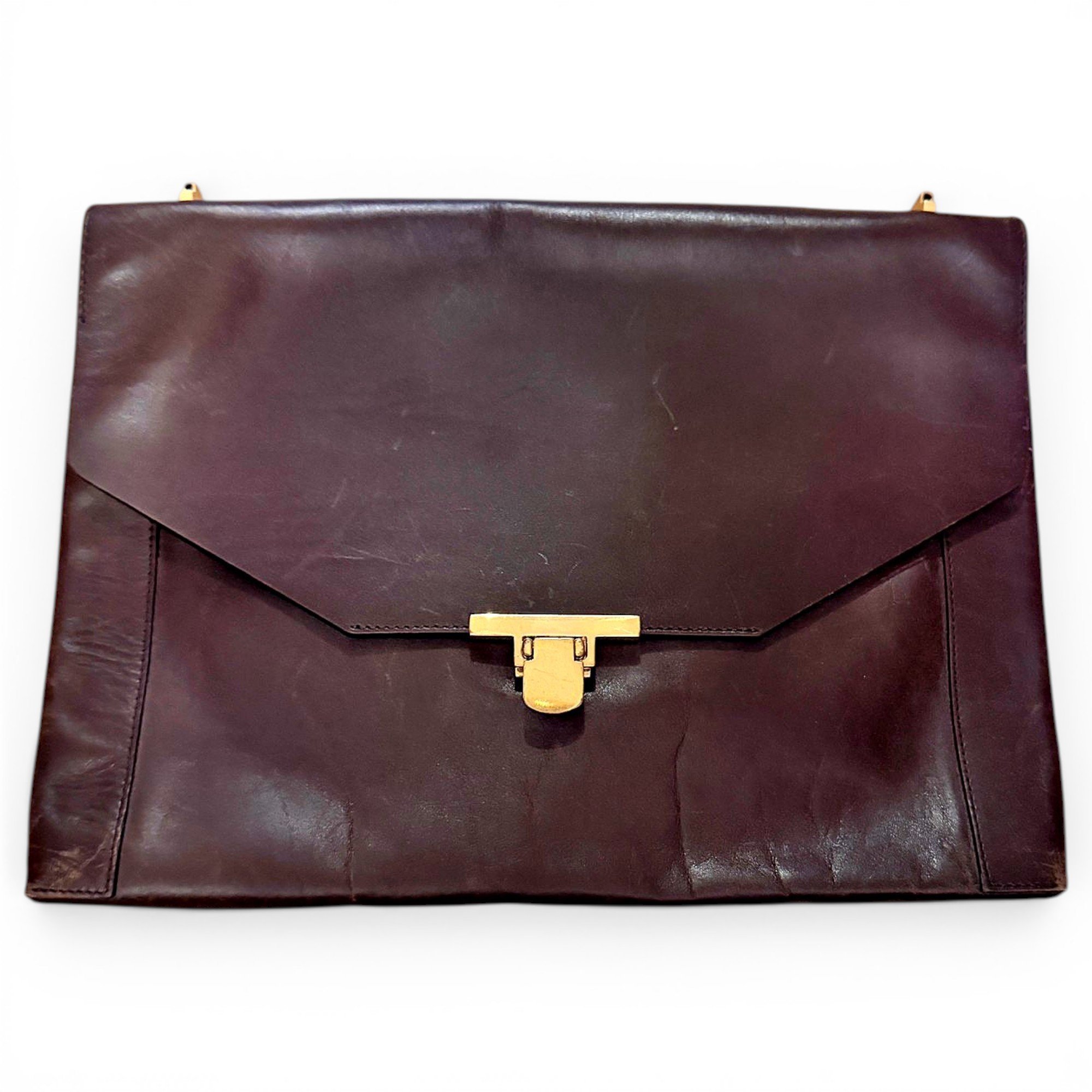 Leather clutch bag