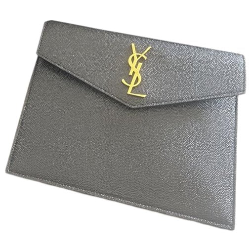 Leather clutch bag