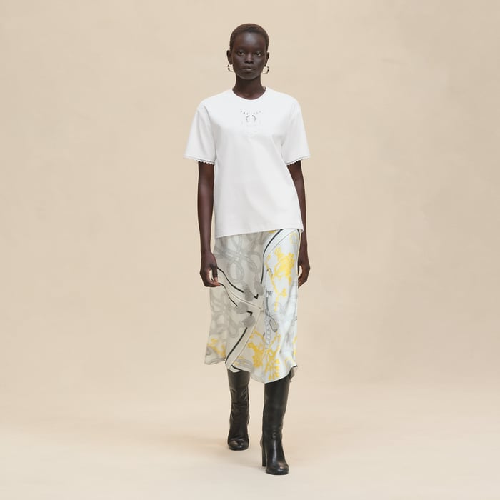 Blanc Embroidered Maxi T-shirt