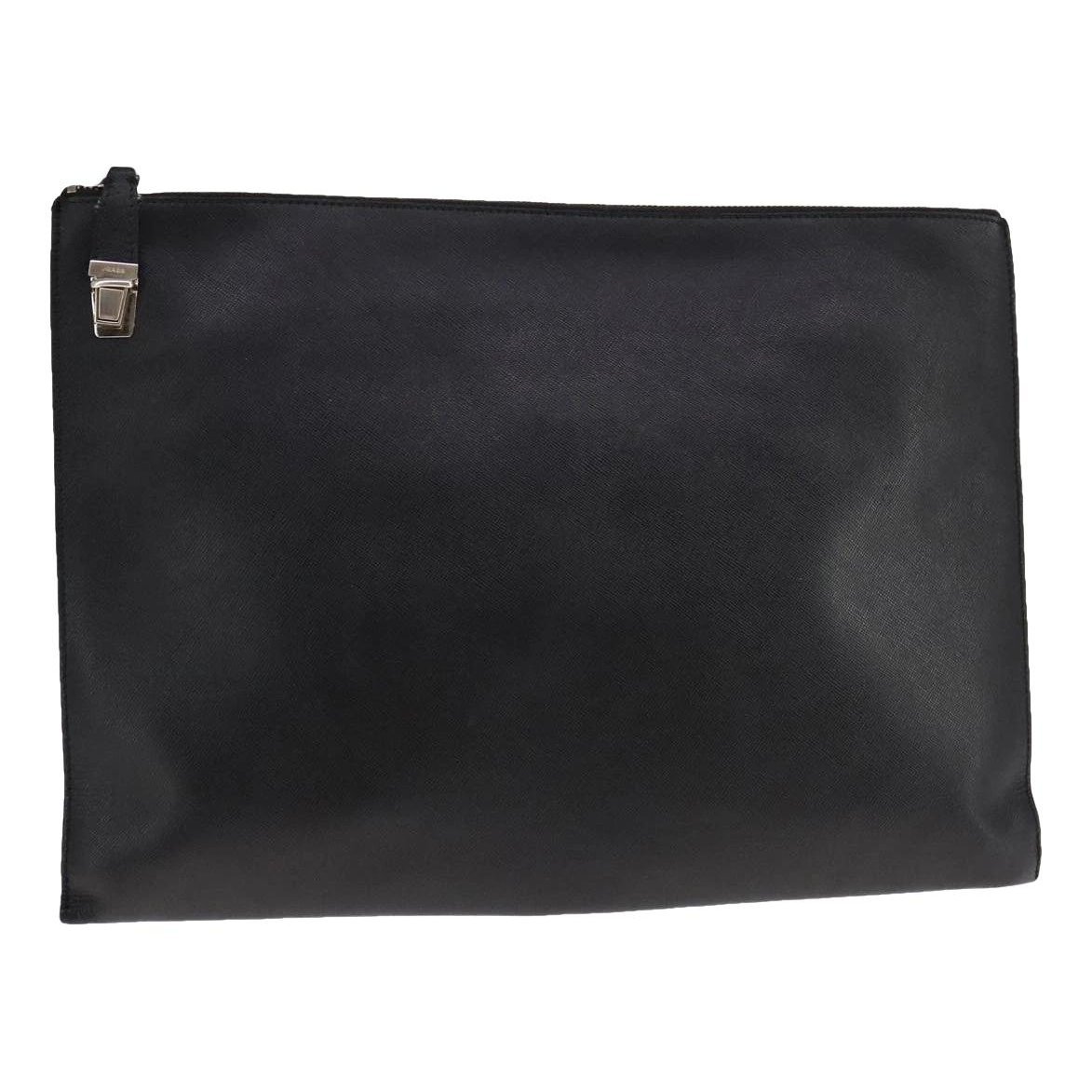 Leather clutch bag