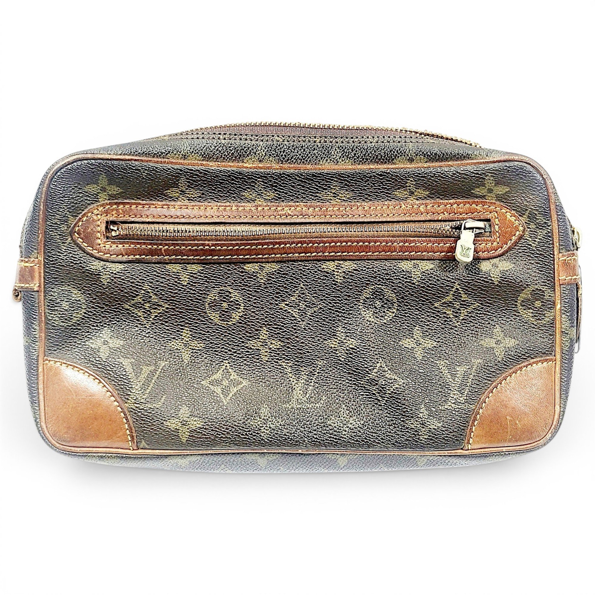 Leather clutch bag
