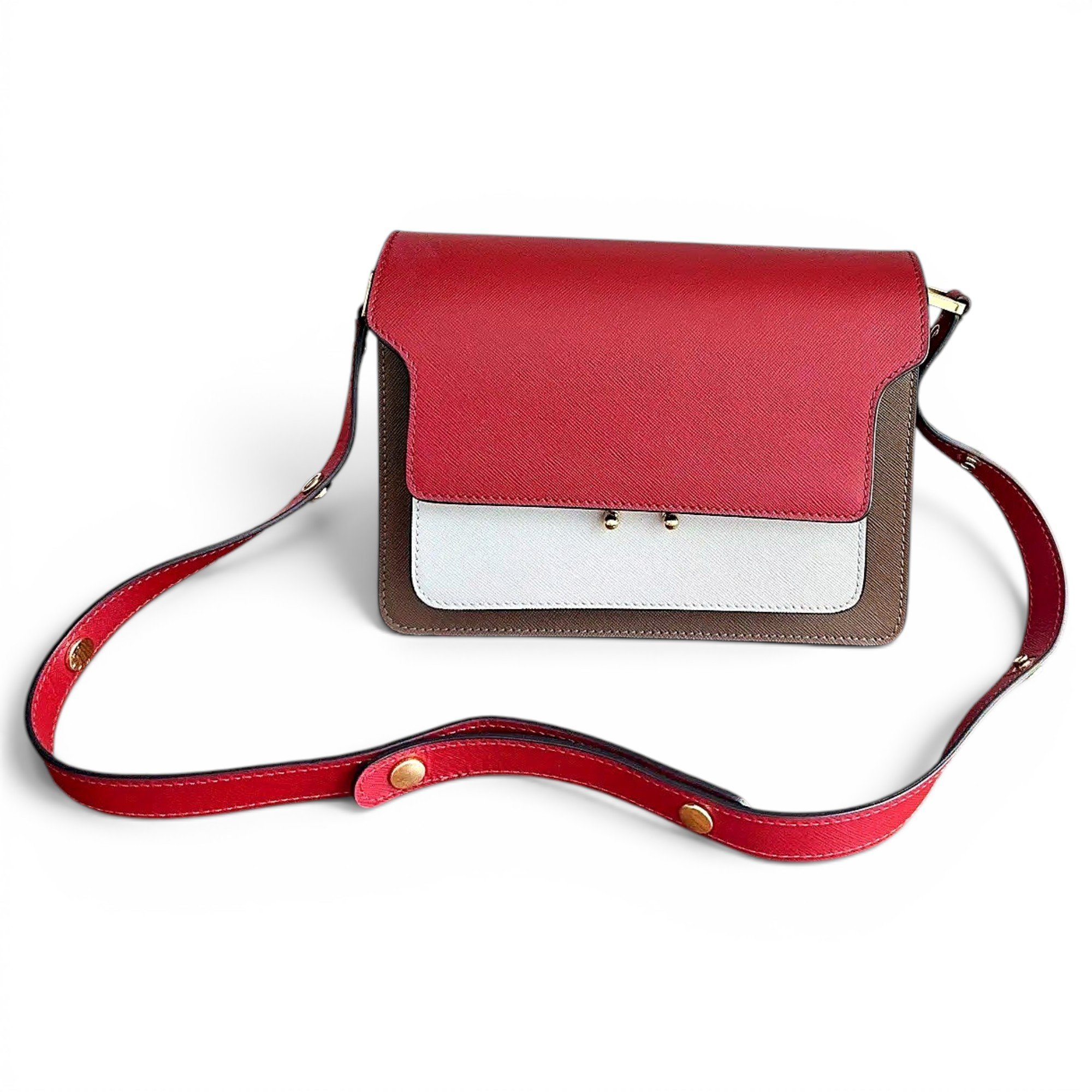 Trunk leather handbag