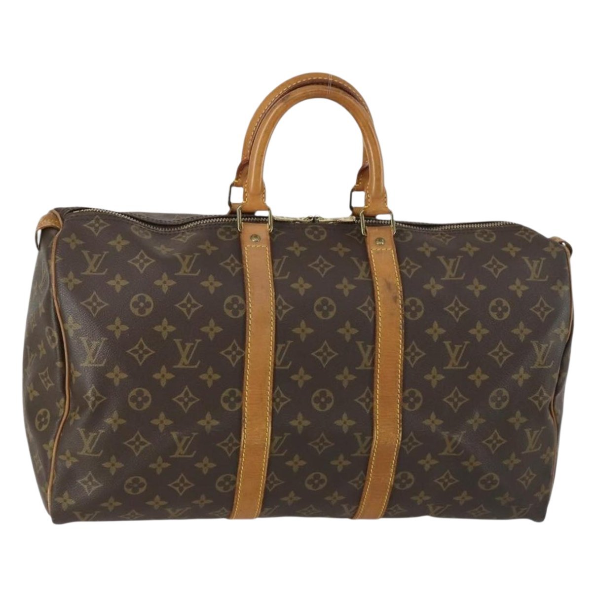 Keepall leather travel bag