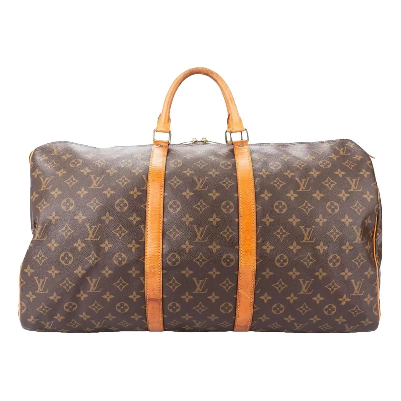 Keepall leather travel bag