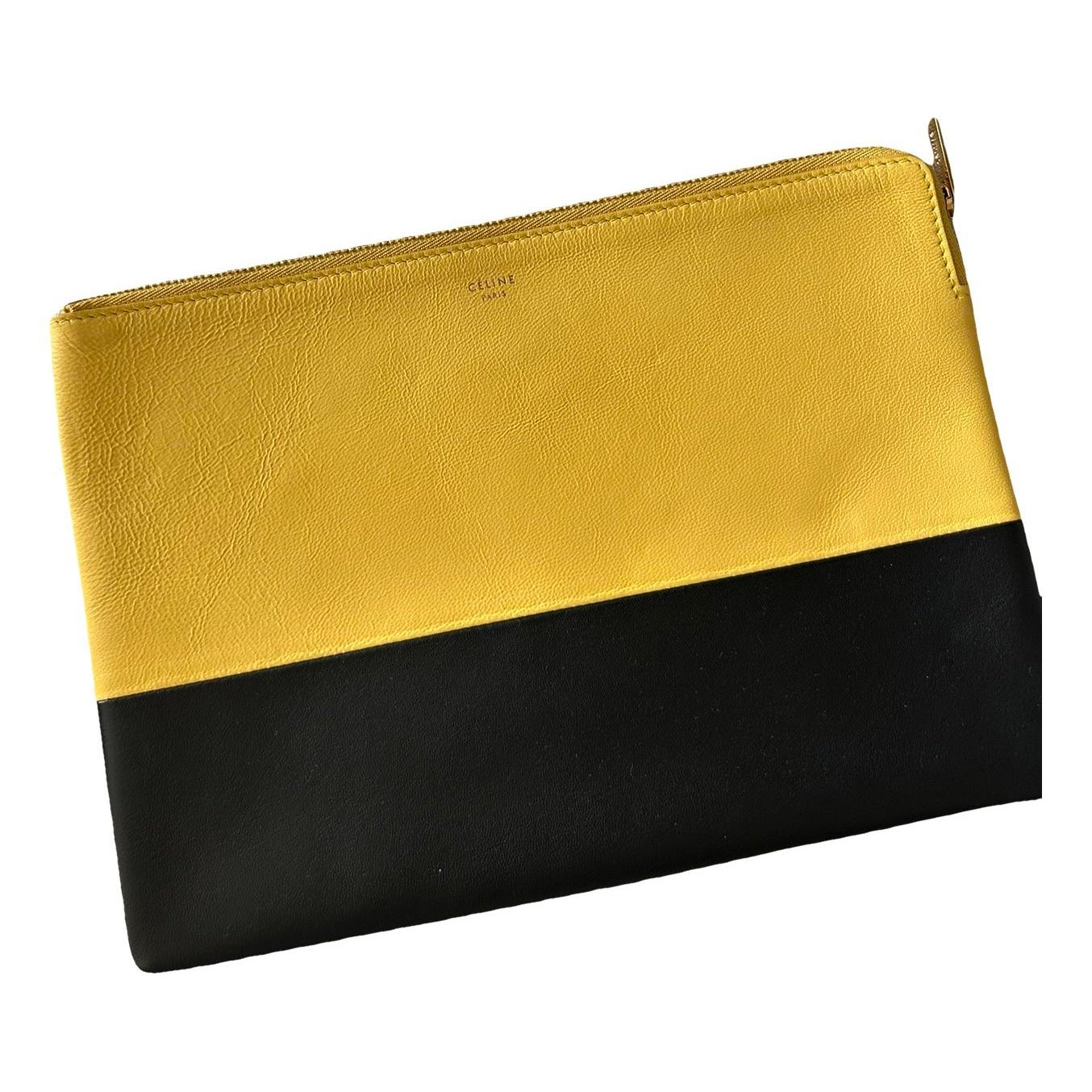 Leather clutch bag
