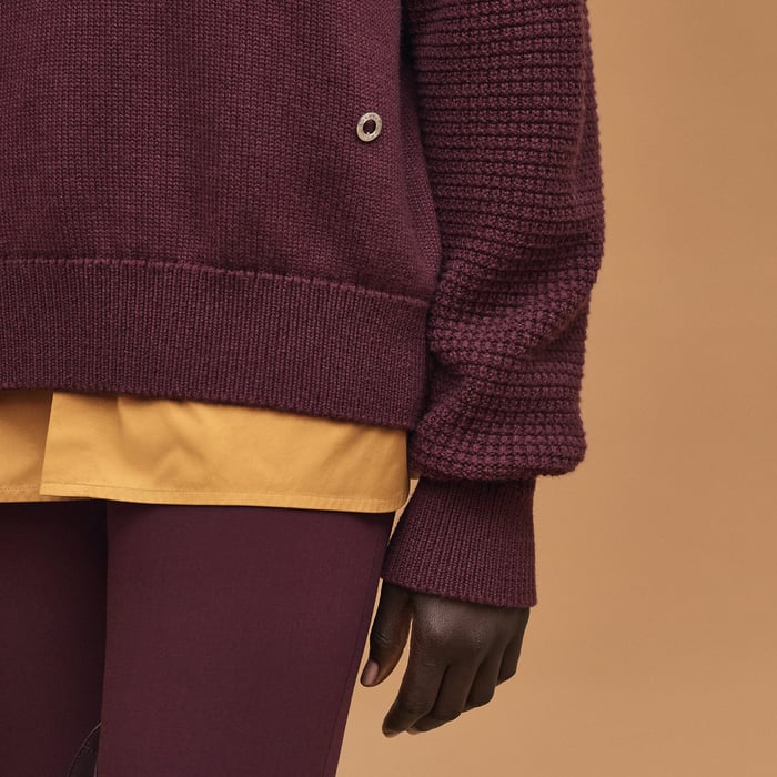 Rouge Bordeaux Cashmere Long-sleeve Sweater