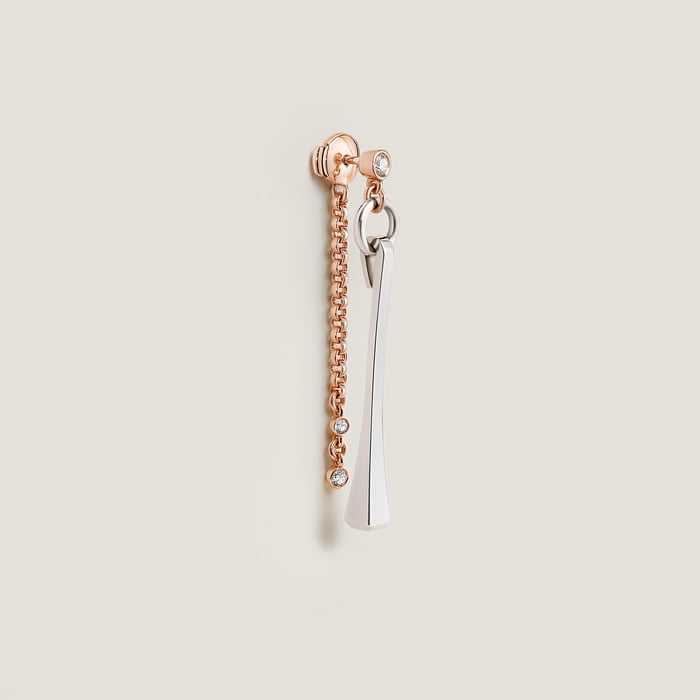 Sans Coloris Mix and H Single Dangle Earring