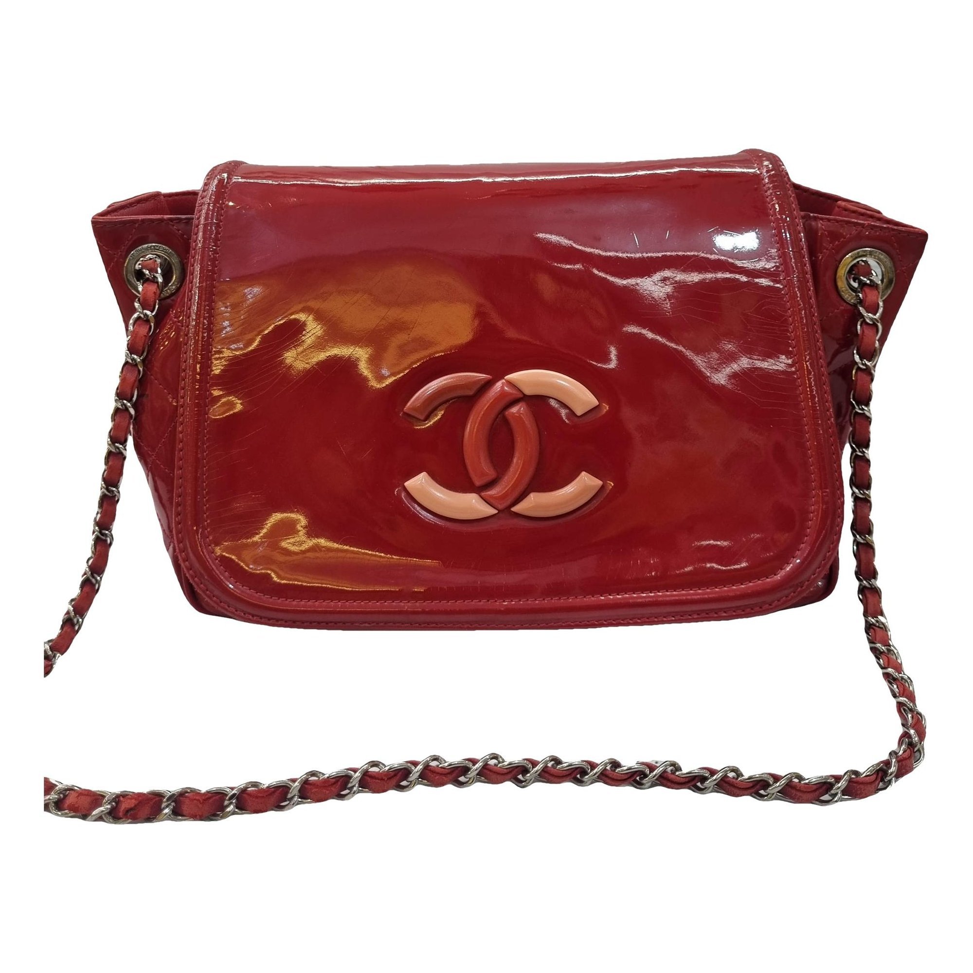 Patent leather handbag