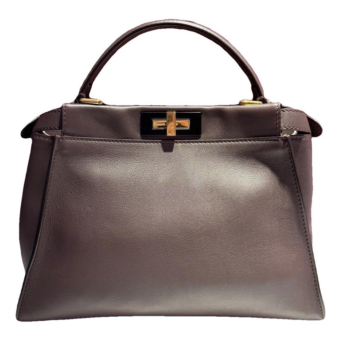 Peekaboo leather tote