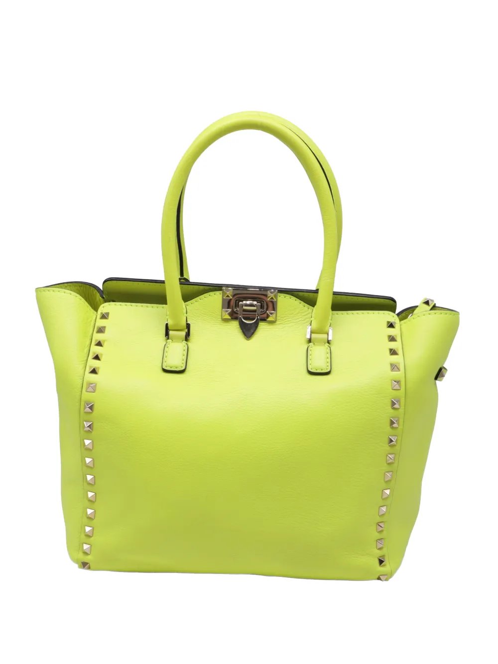Rockstud leather tote bag
