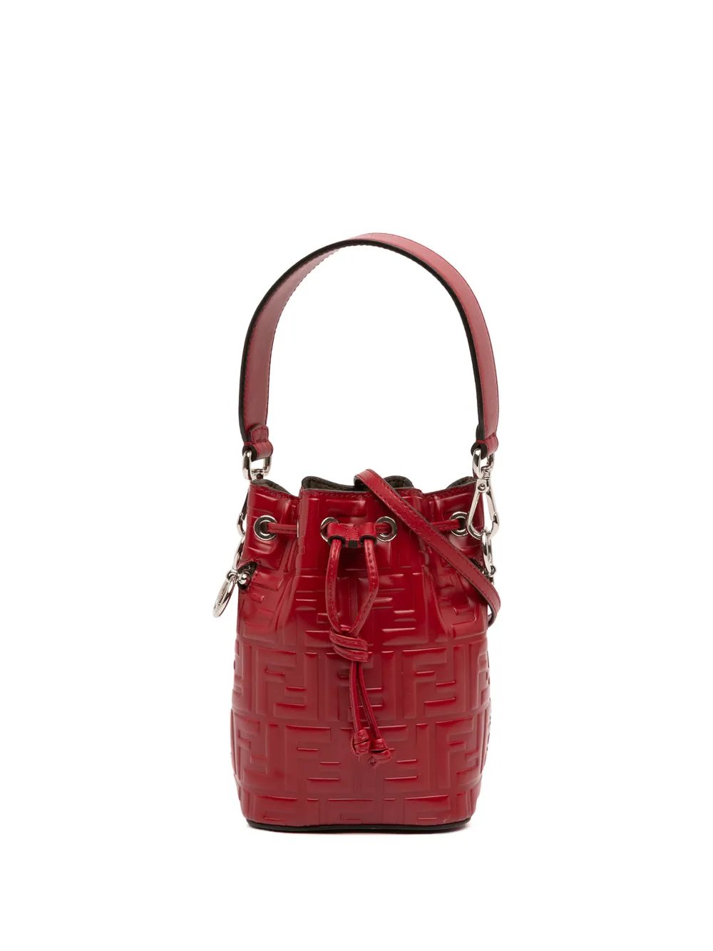 2010-2026 Mini Zucca Embossed Leather Mon Tresor Bucket Bag satchel
