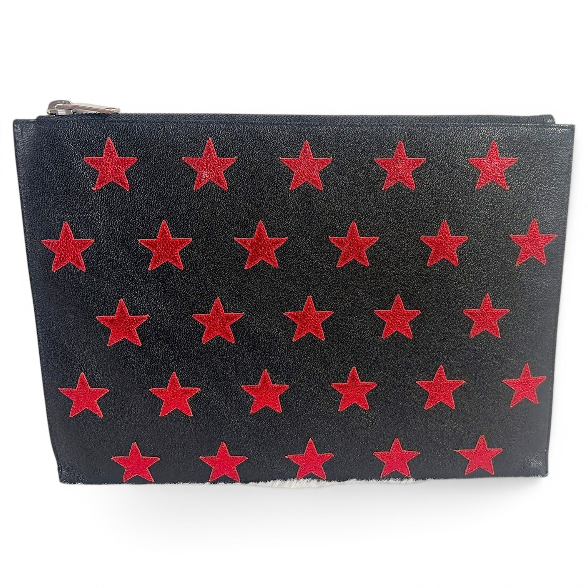 Leather clutch bag