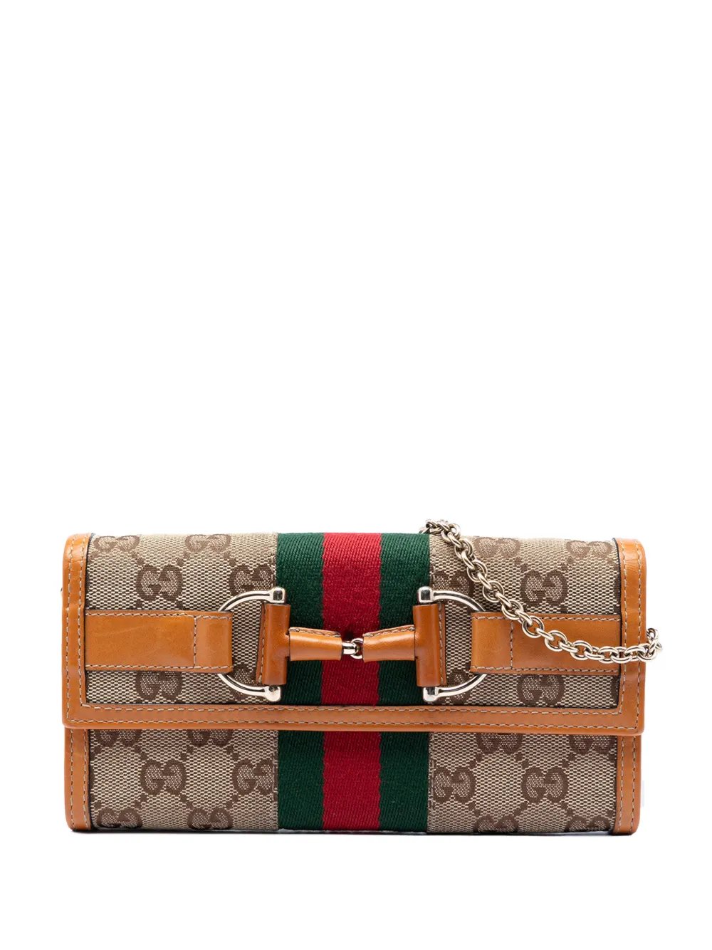 2000-2015 GG Canvas Web Horsebit Wallet on Chain shoulder bag