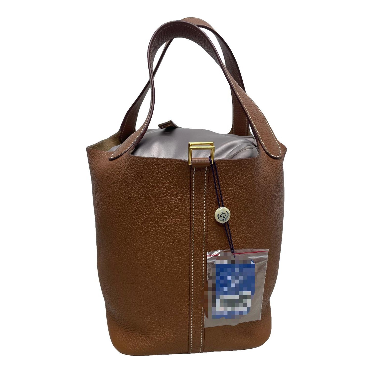 Picotin leather tote