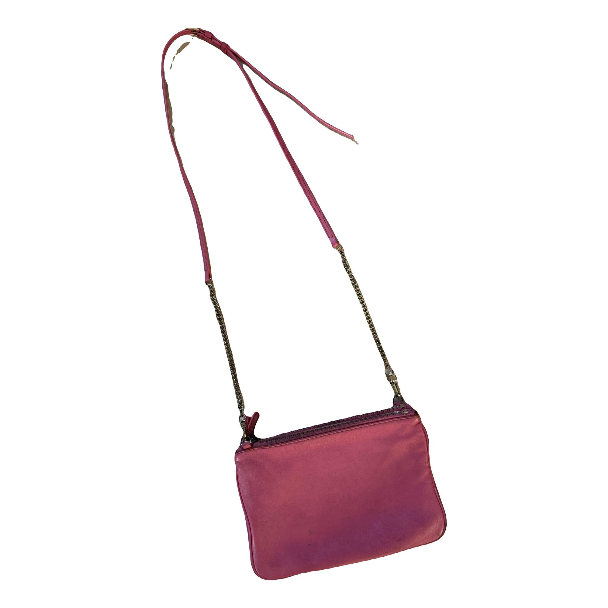 Sandro Addict leather clutch bag