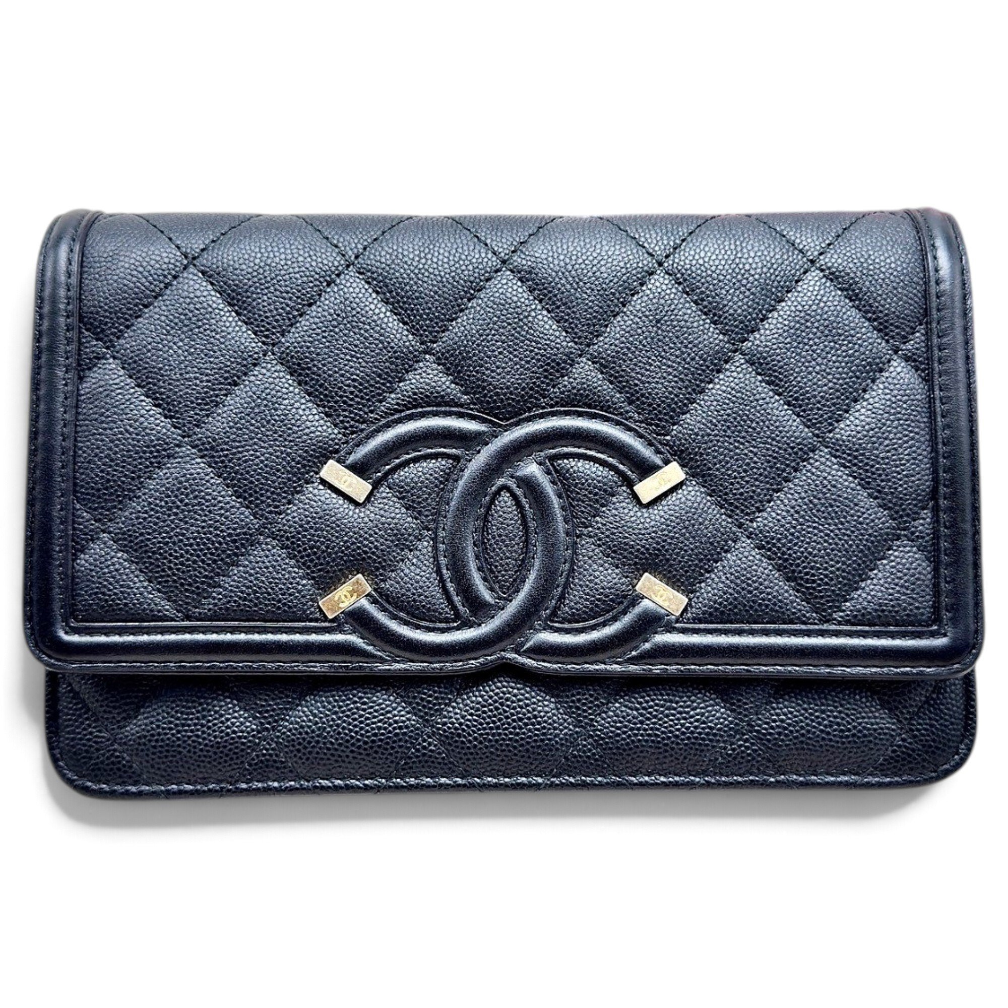 Wallet On Chain leather crossbody bag