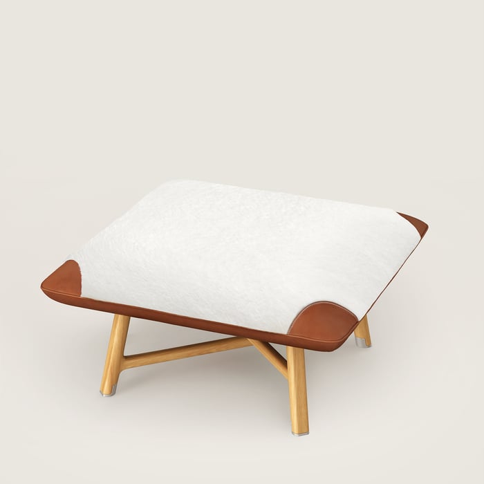 Les Necessaires d'Hermès "carre d'assise" low stool, medium model