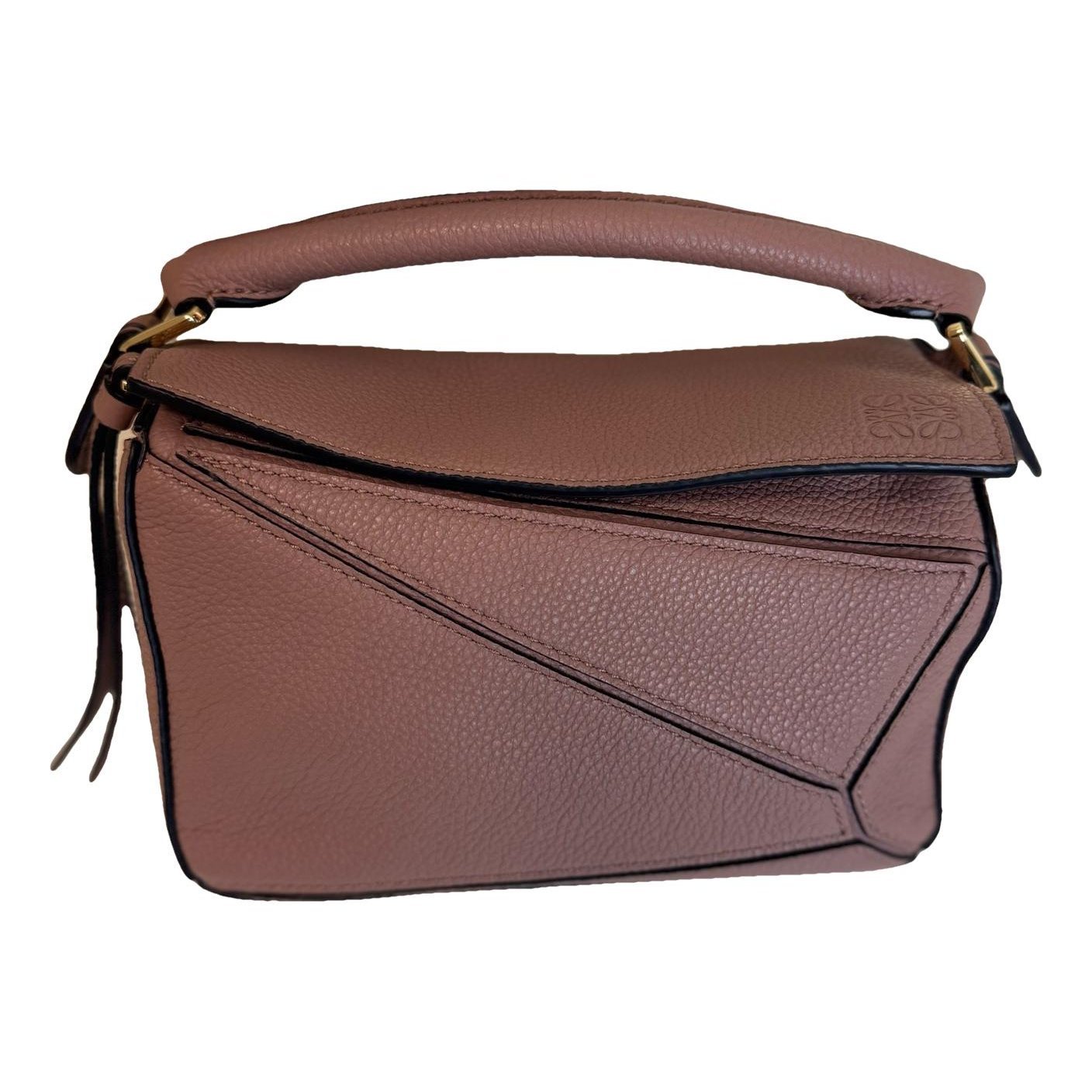 Puzzle leather handbag