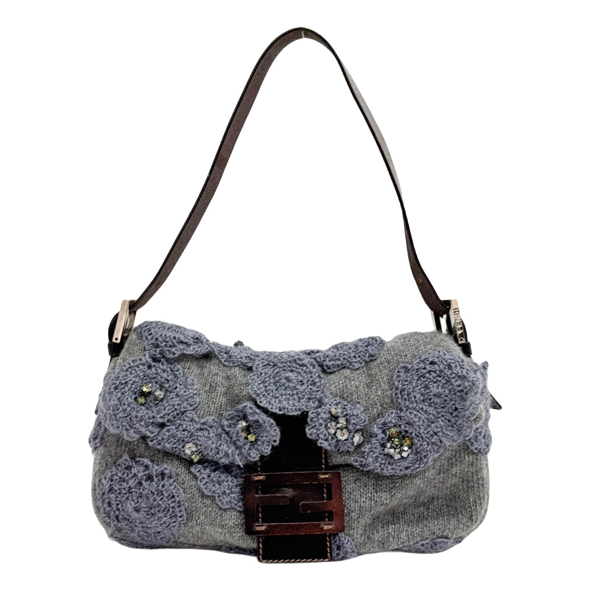 Baguette cashmere handbag
