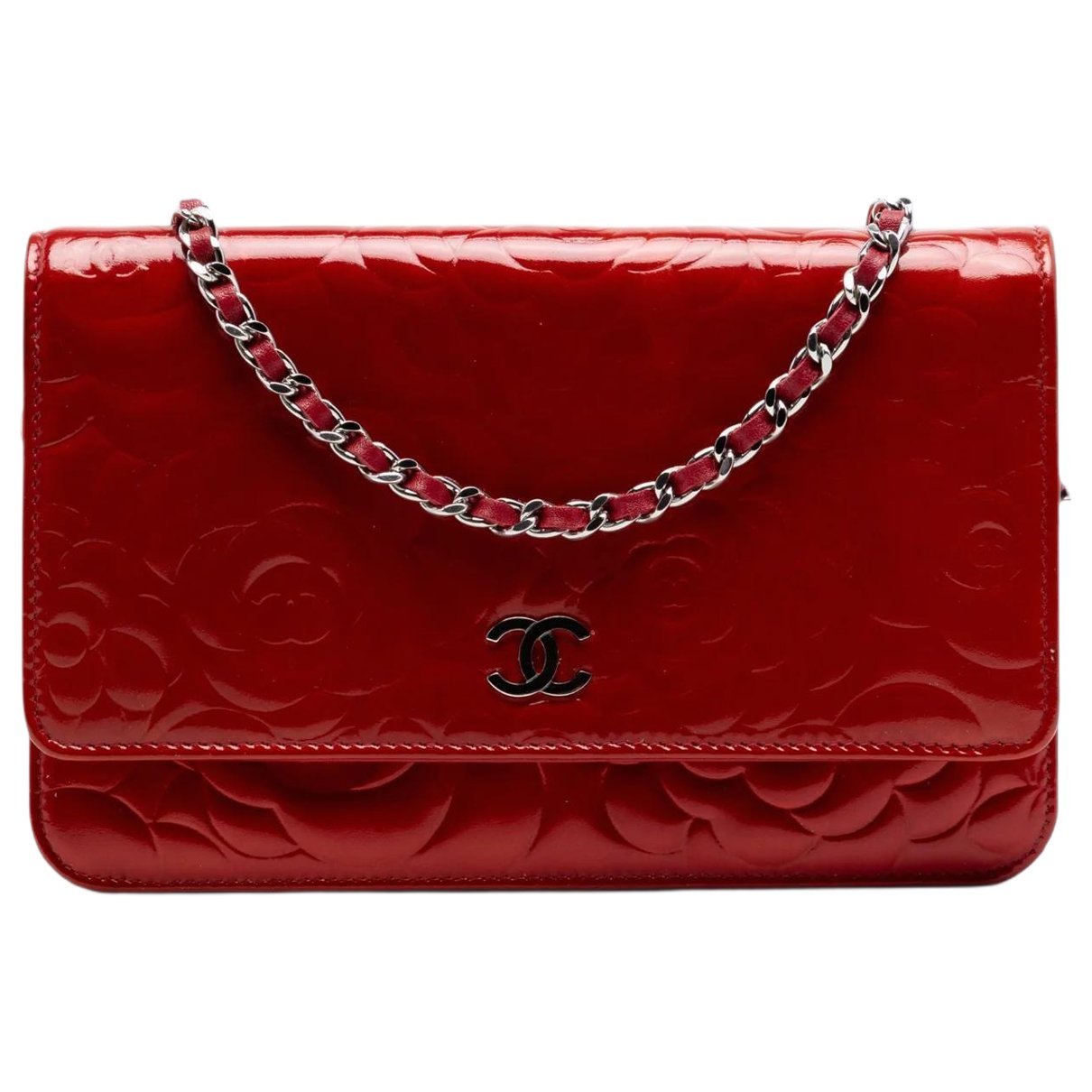 Wallet On Chain leather crossbody bag